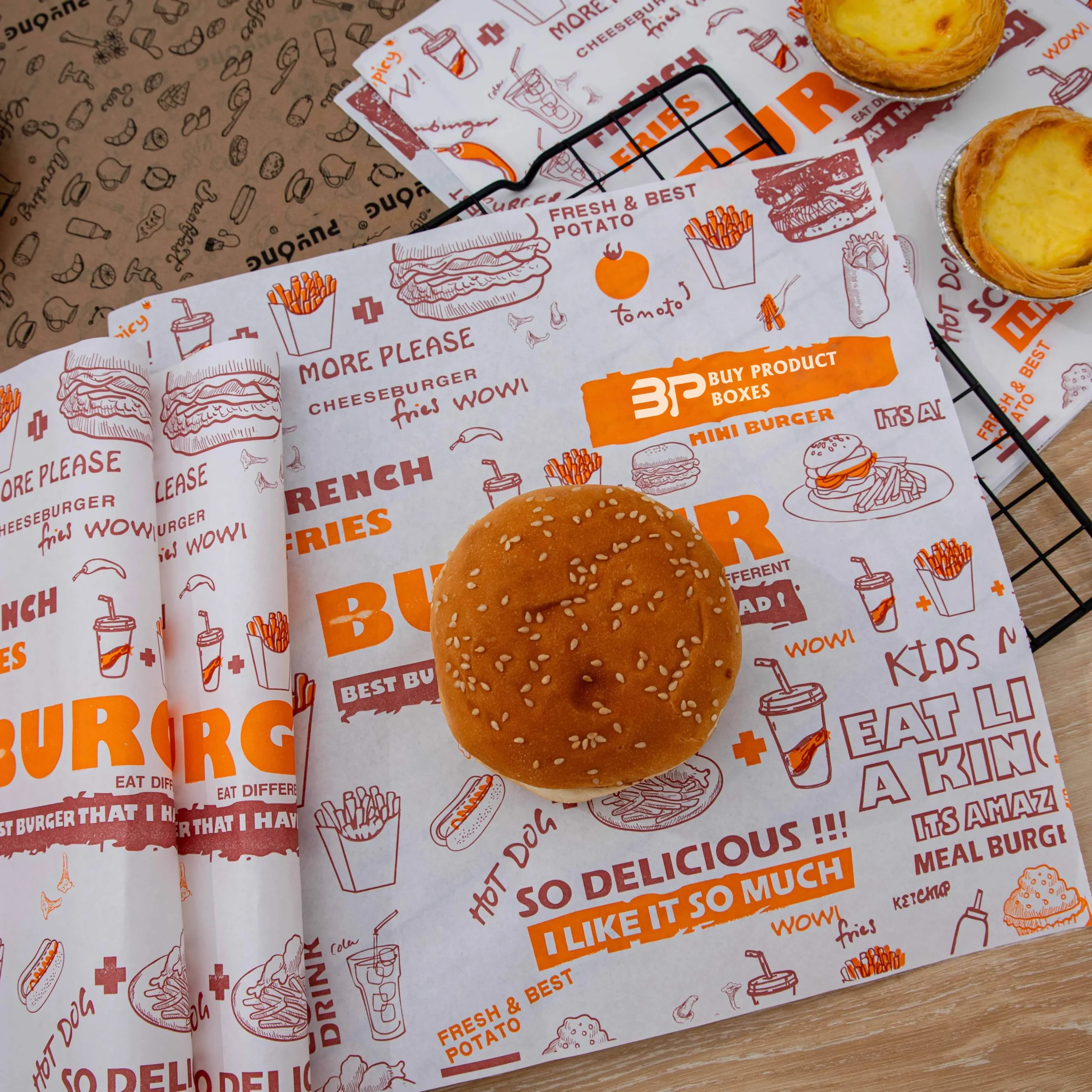 Custom Burger Papers